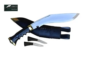 Manija de cuerno de pinza original Gurkha 10" KUKRI emitida oficialmente, hecha a mano en Nepal - Imagen 1 de 9