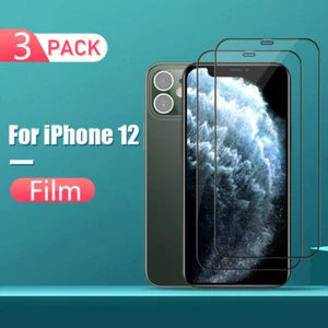 3PCS 10D Tempered Glass Screen Protector Film For iPhone 13 12 Pro Max 11 XR X 8 - Picture 1 of 12