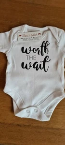 Worth the Wait Baby Bodysuit vest - Picture 1 of 8