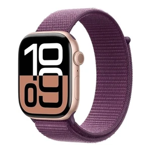 Apple Watch Series 10 42 mm Or Rose - Boucle Sport Prune - Excellent état - Photo 1 sur 1