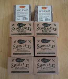 Job Lot 8 Alepo Olive Soaps Savon d'Alep / NO Palm Oil / Made in Siria Laurel - Picture 1 of 11