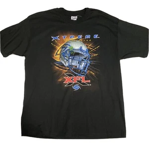 Vintage XFL Football Los Angeles Xtreme X-Large XL Champion schwarzes T-Shirt brandneu - Bild 1 von 5