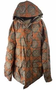 Quiksilver Men’s Squadron No. 70 Orange Blue Beige Lined Ski Jacket Size XL - Picture 1 of 13
