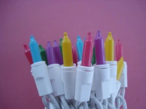 EASTER TREE STRING LIGHTS PASTEL FAIRY LIGHTS 50 COUNT NEW IN BOX - Picture 1 of 1