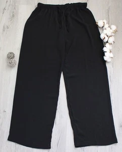 Women Black Lightweight Harem Pants Trouser Elastic Waist Stretchable Size S-M - Picture 1 of 3