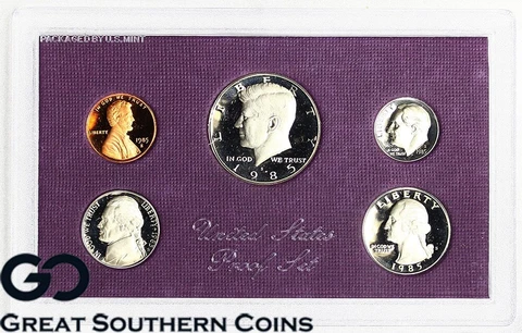 1985-S United States Mint Proof Set ** Mint Packaging + OGP Cover