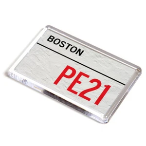FRIDGE MAGNET - Boston PE21 - UK Postcode - Picture 1 of 1