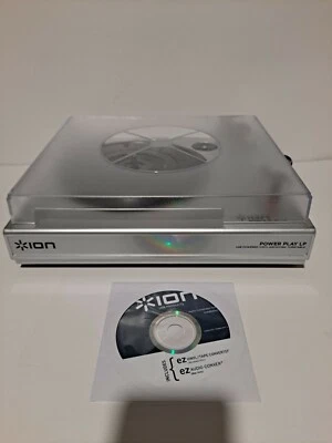 ION Power Play LP USB-Powered LP-to-MP3 Turntable  Tested Works! Cable inc - Image 1 of 4