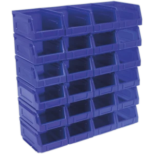 Sealey Plastic Storage Bin 105 x 165 x 83mm Blue Pack of 24 - Picture 1 of 2
