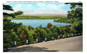 Vintage French King Highway View, Greenfiled, Mass Postcard.. BPC - Picture 1 of 2