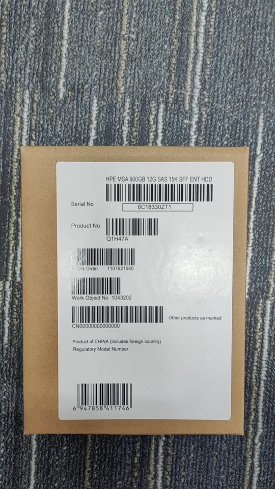 New Q1H47A 873371-001 HPE MSA 900GB 12G SAS 15K 2.5IN ENTERPRISE HDD Hard Drive - Image 1 of 3