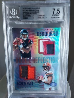 2017 ILLUSIONS DeSHAUN WATSON/ DeSHONE KIZER ROOKIE REFLECTION 25/25 BLUE - Image 1 of 3
