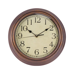 Wall Clock Modern Vintage Rustic Wooden Style Home Kitchen Silent Quartz 12inch - Picture 1 of 15
