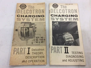 Vintage GM Chevy Literature Lot of 2 Delcotron Charging System Part I & II - Foto 1 di 3