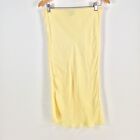 Bardot Womens Skirt Size 10 Straight Midi Stretch Yellow 073665