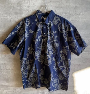 Vintage 1980s Hawaiian Heritage by Allan James Navy Blue Polo Shirt Size XL USA - Picture 1 of 6