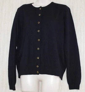 United Colors of Benetton Italy Black Cardigan Wool Angora sweater Women Size:M - Imagen 1 de 3