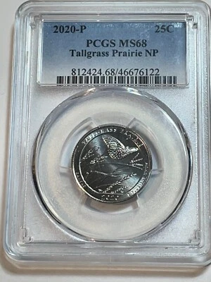 2020 P  PCGS MS68 Tallgrass Prairie Quarter - Image 1 of 2