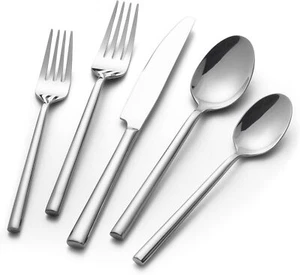 Potter 20-Piece Forged Silverware Set Stainless Steel Flatware Set - Picture 1 of 6