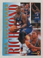 1993-94 NBA Superstars #18 of 20 Mitch Richmond Fleer NBA Card