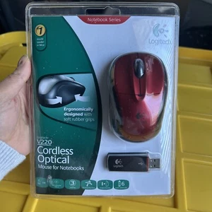 Logitech V220 Cordless Optical Mouse for Notebooks Laptops New Unopened Computer - Picture 1 of 4