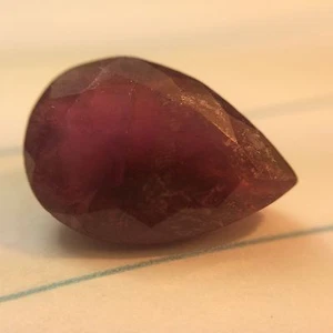 3.095 cts Natural Unheated Pear-cut Deep-Pink Excellent-luster VVS Rubellite - Picture 1 of 8