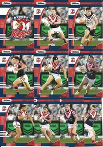2022 Nrl Traders Base Team Set (10 Cards) - ROOSTERS - Picture 1 of 3