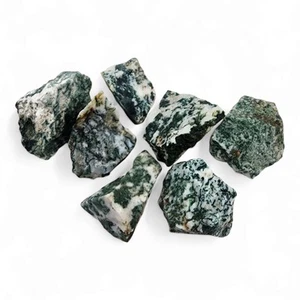 Agate Green Tree Rough Pieces India 134.2 grams - Picture 1 of 1