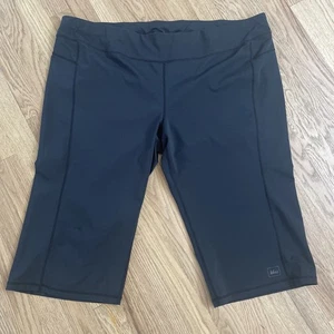 REI~3X~Pantalones cortos largos para correr de yoga~Entrepierna alta~ Negros para mujer - Imagen 1 de 7