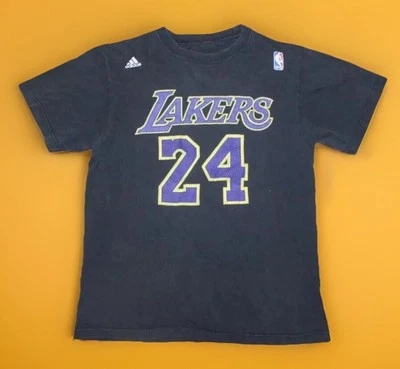 Adidas Lakers Kobe Bryant #24 T Shirt Men SMALL NBA Basketball Double Sided - Image 1 of 4