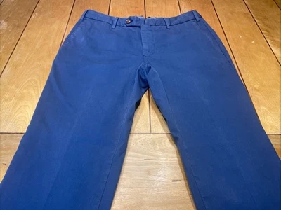 Incotex Slowear Men’s Chino Pants Slim Straight Navy  Flat Front 32x30 NICE!!! - Image 1 of 4