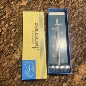 1950’s Taylor Wall Thermometer Wood Wall Hanger - Picture 1 of 5