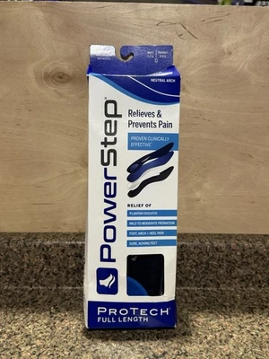 Powerstep ProTech Full Length Size D Men 8 Women 10 New Neutral Arch - Image 1 of 2