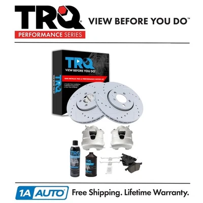 Kit de pastillas de freno delanteras y rotor TRQ Performance para Volkswagen Jetta 2000-2005 Foto 1 de 4