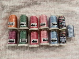 Floriani/Marathon/Mirage Variegated Embroidery Thread Lot of 13 New Spools - Picture 1 of 3