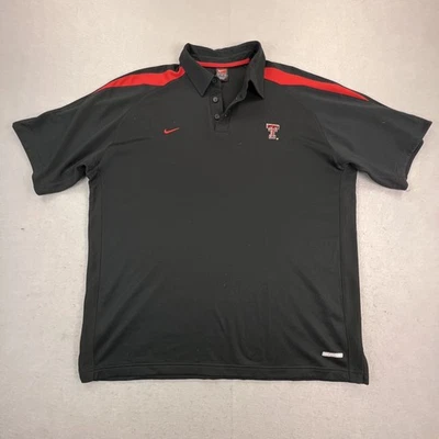 Texas Tech Red Raiders Shirt Polo Mens XL NCAA Basketball Nike Sphere Dry - Image 1 of 4