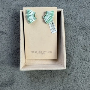 Pendientes Mignonne Gavigan Micro Madeline Verde Espuma de Mar Combo Nueva York Nuevos - Imagen 1 de 6