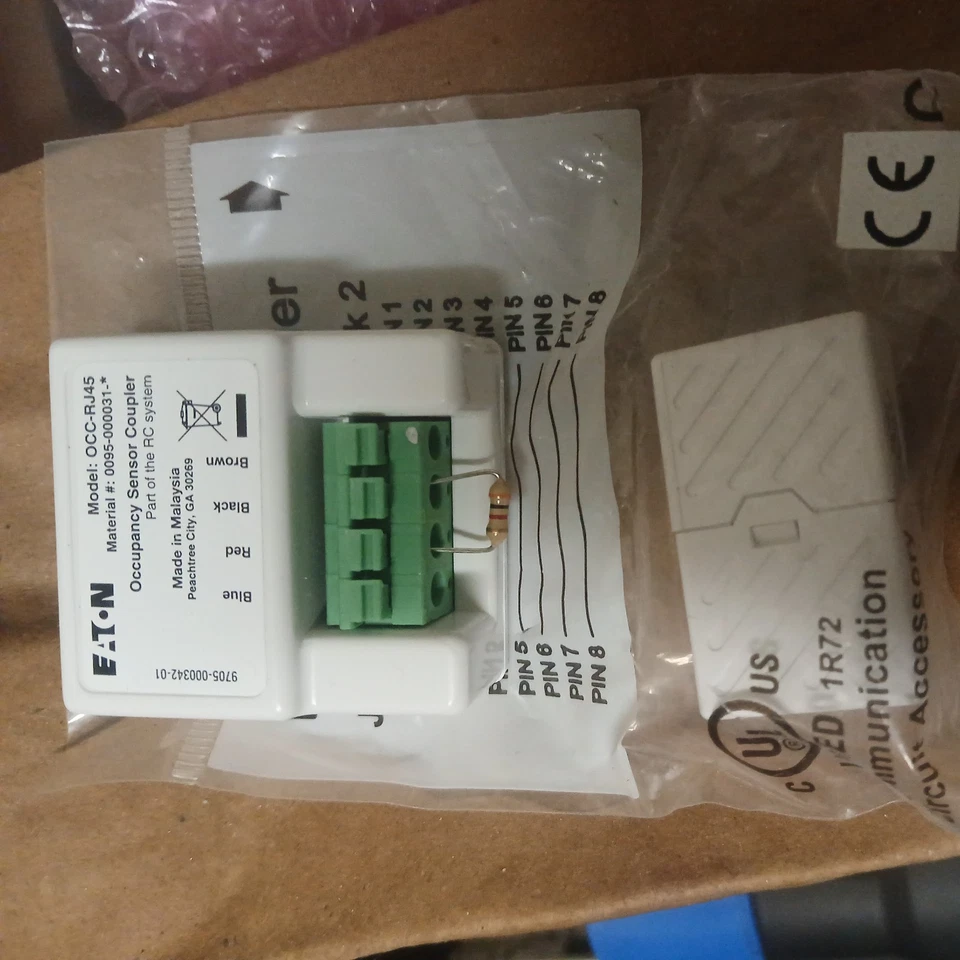 EATON/COOPER GREENGATE OCC-RJ45 ROOM CONTROLLER RC OCCUPANCY SENSOR COUPLER - Image 1 of 3