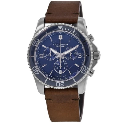 New Victorinox Swiss Army Maverick Chronograph Quartz Blue Men's Watch 241865 - Image 1 of 4