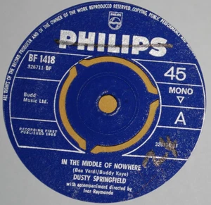 Dusty Springfield – In The Middle Of Nowhere -  7" Vinyl 1965 - Picture 1 of 2