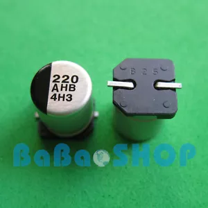 10 piezas Nuevo Chip Condensador Electrolítico 10V 220uF 8mmx10.2mm E-Cap SMD - Imagen 1 de 2
