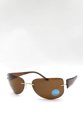 Gafas de sol auténticas Silhouette 8101 6129 marco marrón/lentes polarizadas Foto 1 de 4