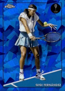 2021 Topps Chrome Sapphire Tennis Gigi Fernandez Blue Sapphire Parallel SP #24