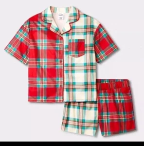 Art Class Kids Pajamas Coat Shorts Sleepwear Set sz 10/12 - Picture 1 of 2