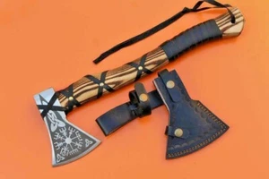 Personalizado Acero al Carbono Forjado a Mano HACHA VIKINGA Regalo de Cumpleaños Regalo de Navidad para él - Imagen 1 de 7