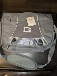 GUESS Laptop Commuter Business Overnight School Messenger Bag Gray Nylon - Picture 1 of 4