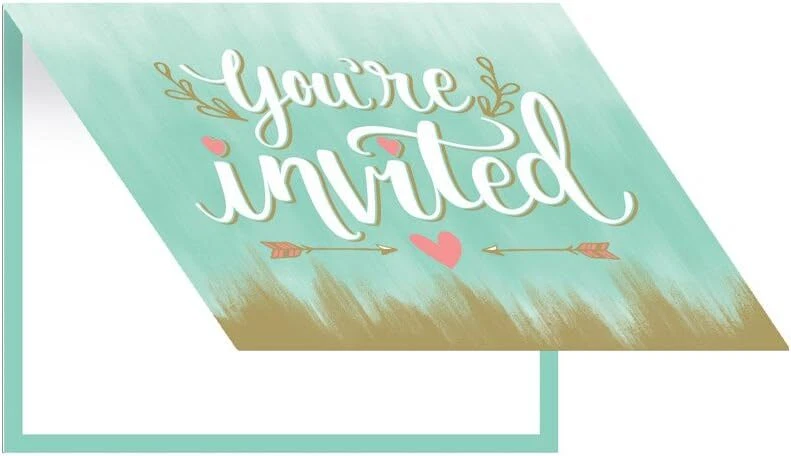 Mint to Be Bridal Shower Anniversary Wedding Party Invitations w/Envelopes - Image 1 of 1