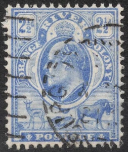 SG142 1903 21/2 d NARANJA ESTADO LIBRE Rey Eduardo VII, usado - Imagen 1 de 2