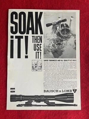 Anuncio impreso vintage 1964 Bausch & Lomb visores de caza montaje en V anuncio de diseño Foto 1 de 4
