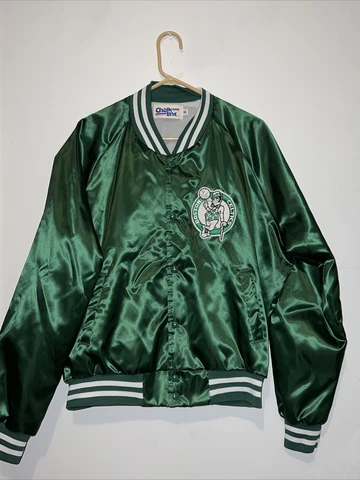 Vintage Boston Celtics Chalk Line 90s NBA bomber jacket size XL Excellent Condit Cover